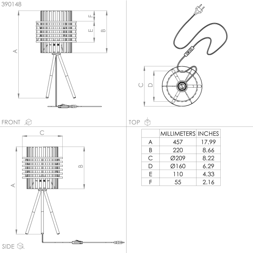 Eglo - Golvlampa 1xE27/40W/230V grädde
