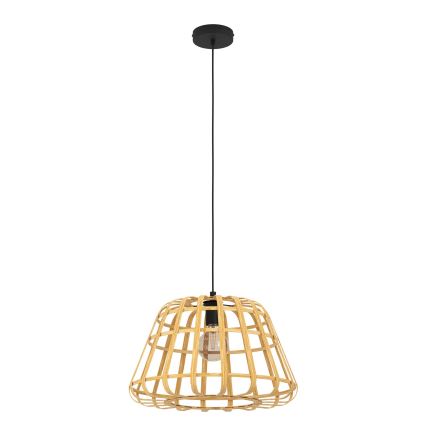 Eglo - Ljuskrona med textilsladd 1xE27/40W/230V diameter 50 cm bambu