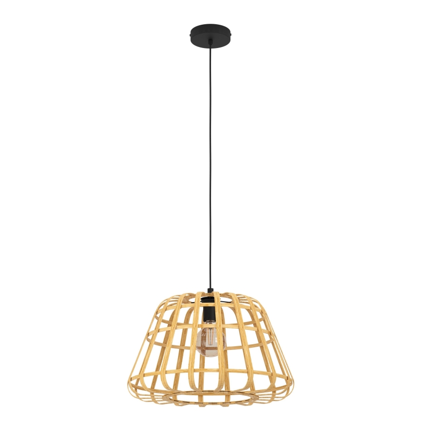 Eglo - Ljuskrona med textilsladd 1xE27/40W/230V diameter 50 cm bambu