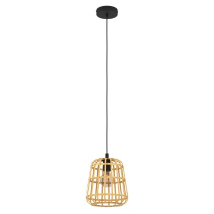 Eglo - Ljuskrona med textilsladd 1xE27/40W/230V diameter 24 cm bambu