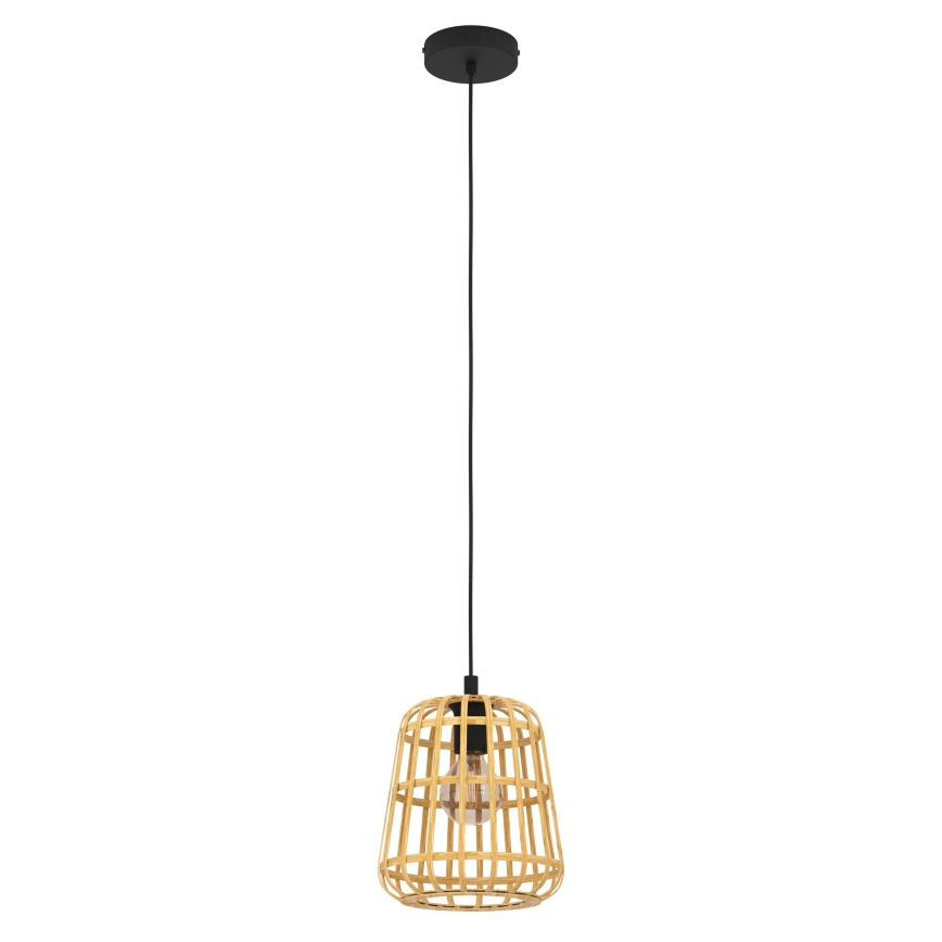 Eglo - Ljuskrona med textilsladd 1xE27/40W/230V diameter 24 cm bambu