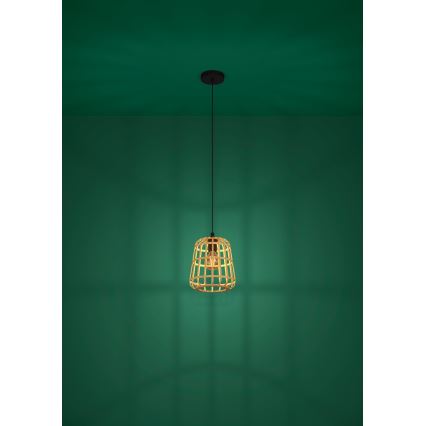 Eglo - Ljuskrona med textilsladd 1xE27/40W/230V diameter 24 cm bambu
