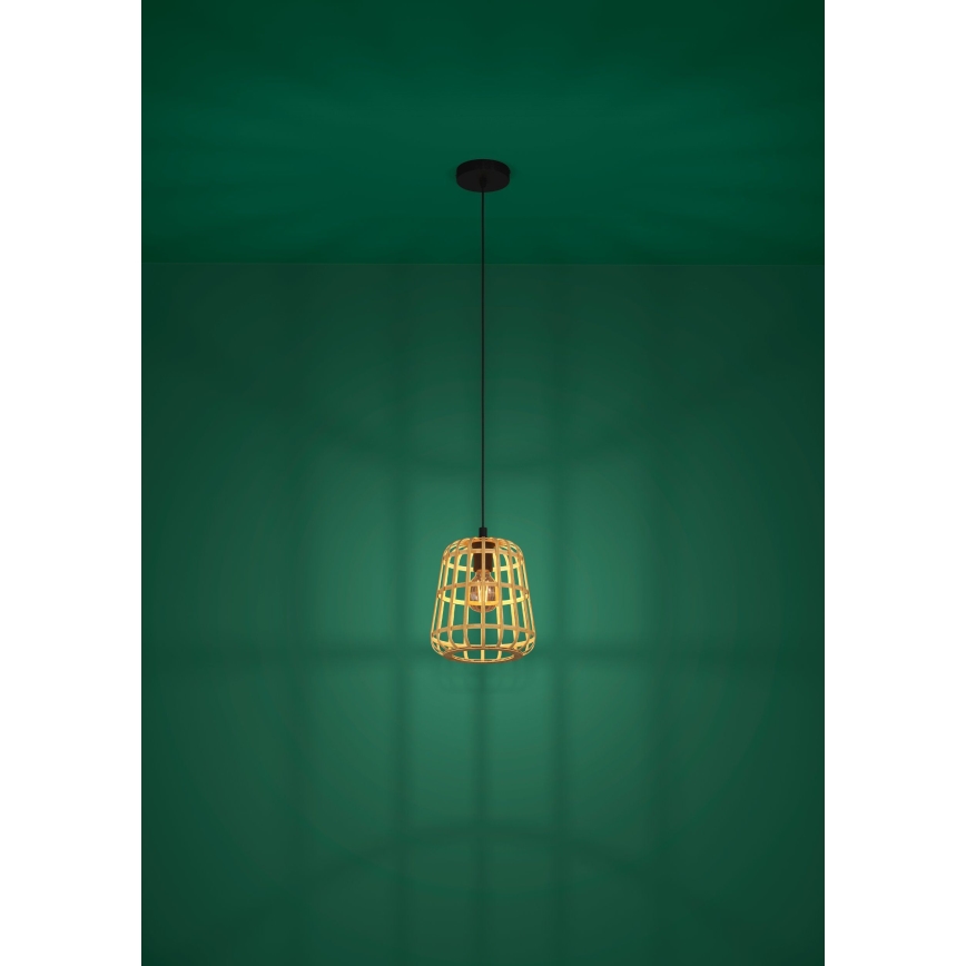 Eglo - Ljuskrona med textilsladd 1xE27/40W/230V diameter 24 cm bambu