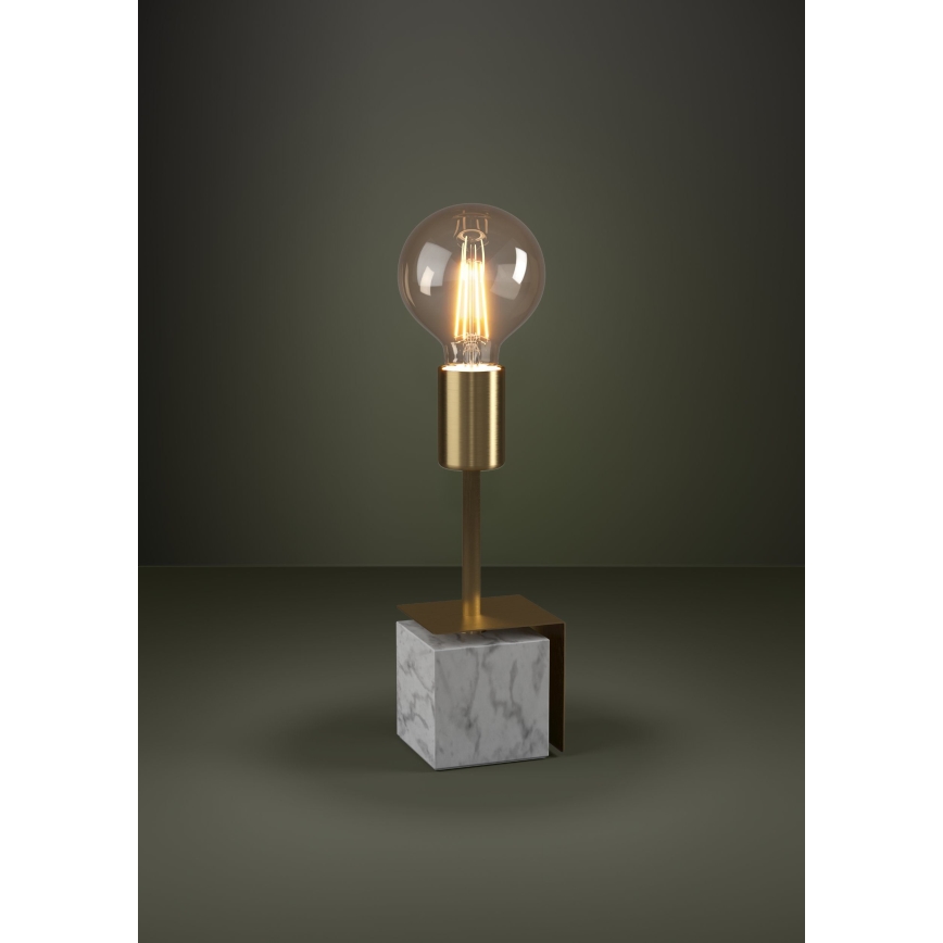 Eglo - Bordslampa 1xE27/40W/230V guld/vit granit