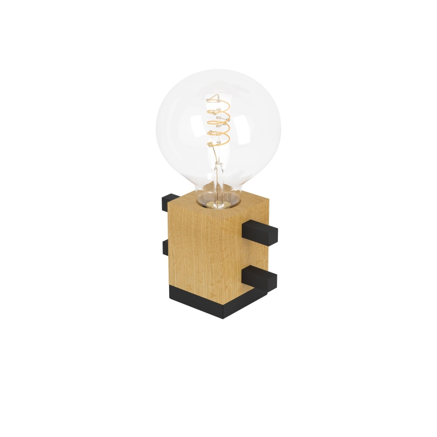 Eglo - Bordslampa 1xE27/40W/230V svart/brun