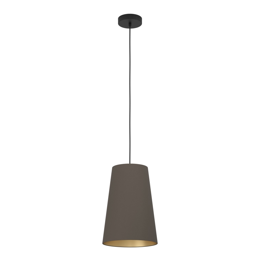 Eglo - Ljuskrona med textilsladd 1xE27/40W/230V brun