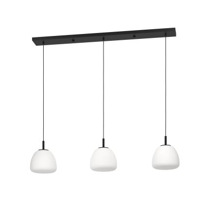 Eglo - Ljuskrona med textilsladd 3xE27/40W/230V svart