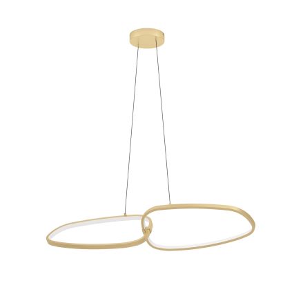 Eglo - LED ljusreglerad ljuskrona på textilsladd LED/37,5W/230V 3000K guld