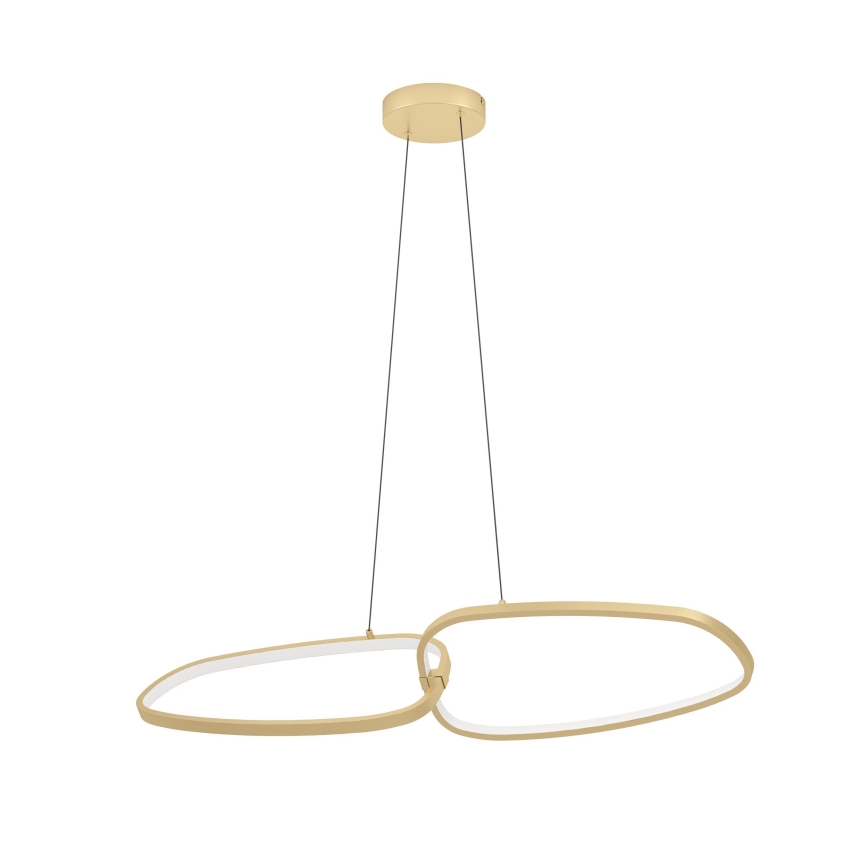 Eglo - LED ljusreglerad ljuskrona på textilsladd LED/37,5W/230V 3000K guld