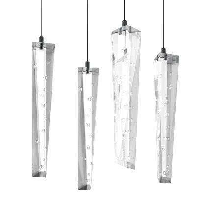 Eglo - LED ljusreglerad ljuskrona på textilsladd 8xLED/4,2W/230V 3000K genomskinlig