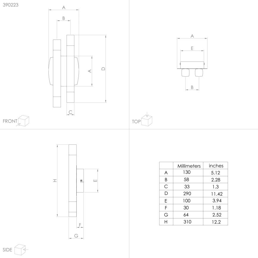 Eglo - LED väggbelysning 4xLED/3,3W/230V 3000K antracit/guld