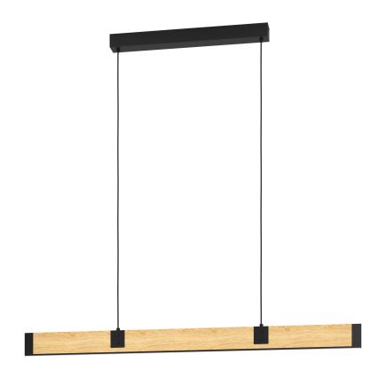 Eglo - LED ljusreglerad ljuskrona på textilsladd LED/28,8W/230V 3000K svart/brun