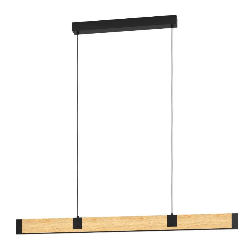 Eglo - LED ljusreglerad ljuskrona på textilsladd LED/28,8W/230V 3000K svart/brun