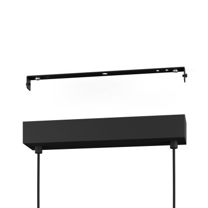 Eglo - LED ljusreglerad ljuskrona på textilsladd LED/28,8W/230V 3000K svart/brun