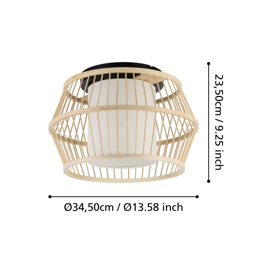 Eglo - Taklampa 1xE27/40W/230V bambu