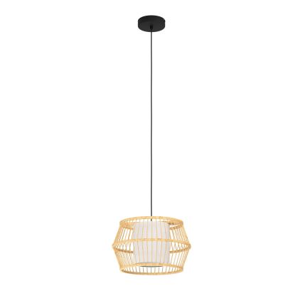 Eglo - Ljuskrona med textilsladd 1xE27/40W/230V bambu