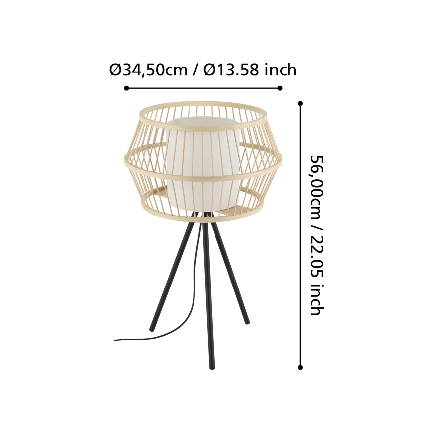 Eglo - Bordslampa 1xE27/40W/230V bambu