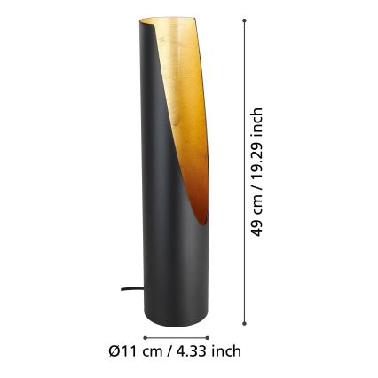 Eglo - LED bordslampa 1xGU10/4,7W/230V svart/guld