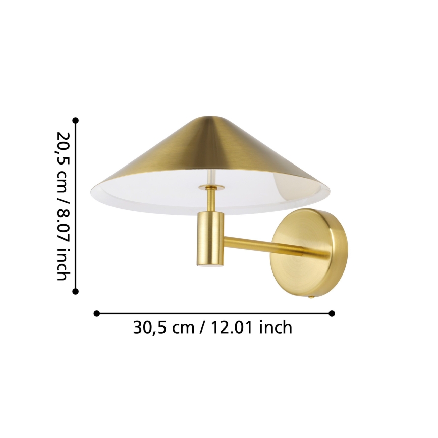 Eglo - LED väggbelysning LED/12W/230V 3000K guld