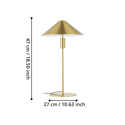 Eglo - LED Dimbar bordslampa LED/12W/230V 3000K guld