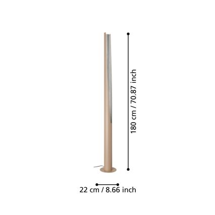 Eglo - LED golvlampa 1xGU10/5,7W/230V beige