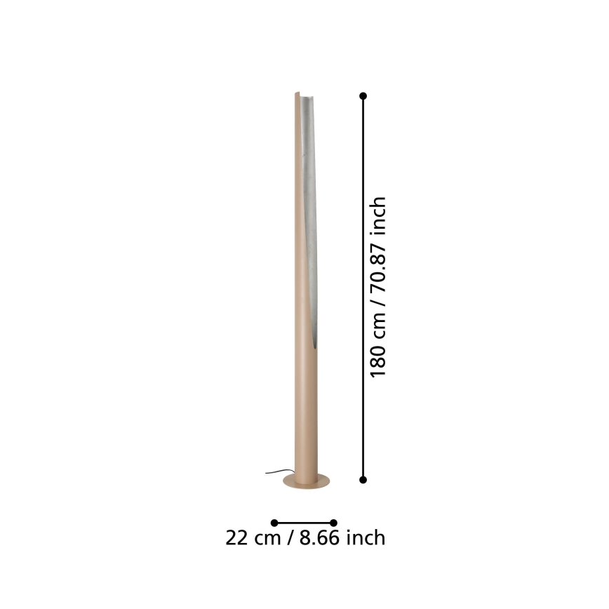 Eglo - LED golvlampa 1xGU10/5,7W/230V beige
