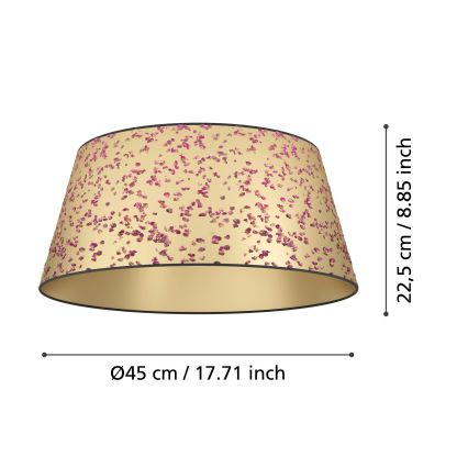 Eglo - Taklampa 1xE27/25W/230V guld/rosa