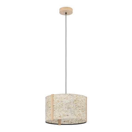 Eglo - Ljuskrona med textilsladd 1xE27/25W/230V beige