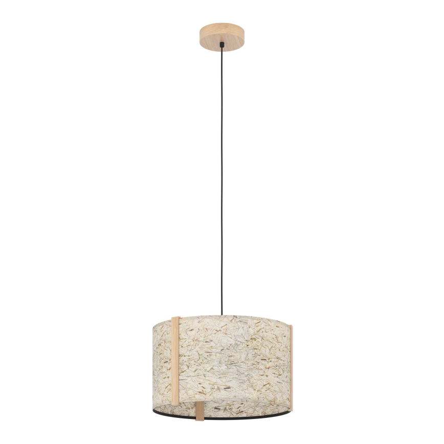 Eglo - Ljuskrona med textilsladd 1xE27/25W/230V beige