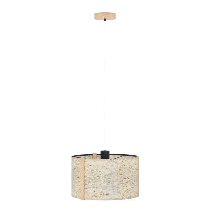 Eglo - Ljuskrona med textilsladd 1xE27/25W/230V beige