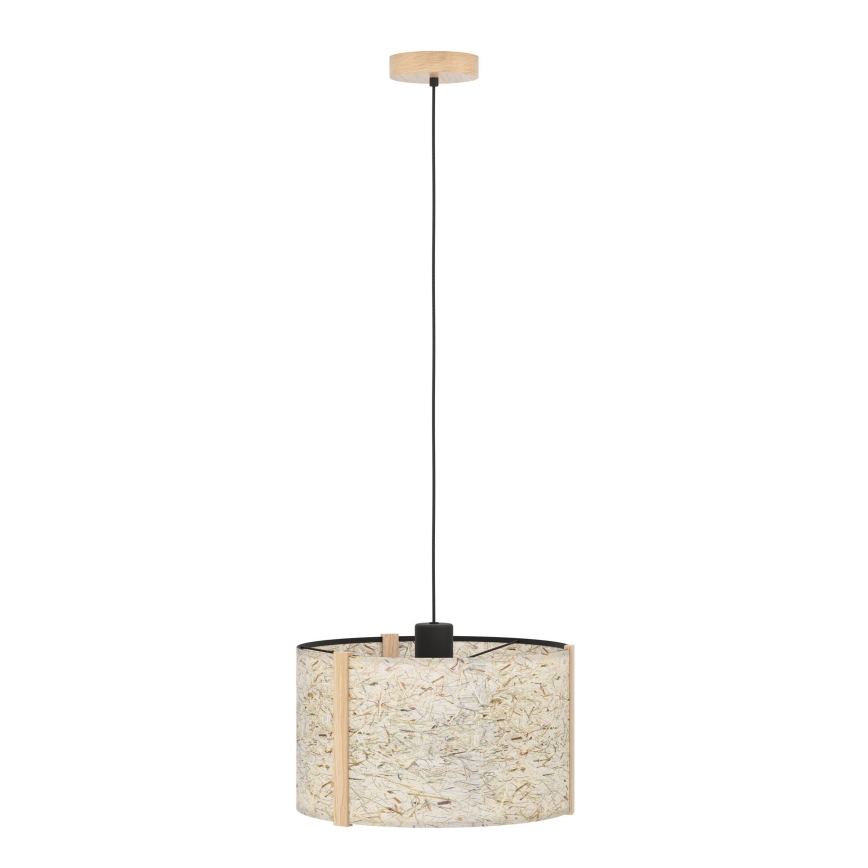 Eglo - Ljuskrona med textilsladd 1xE27/25W/230V beige