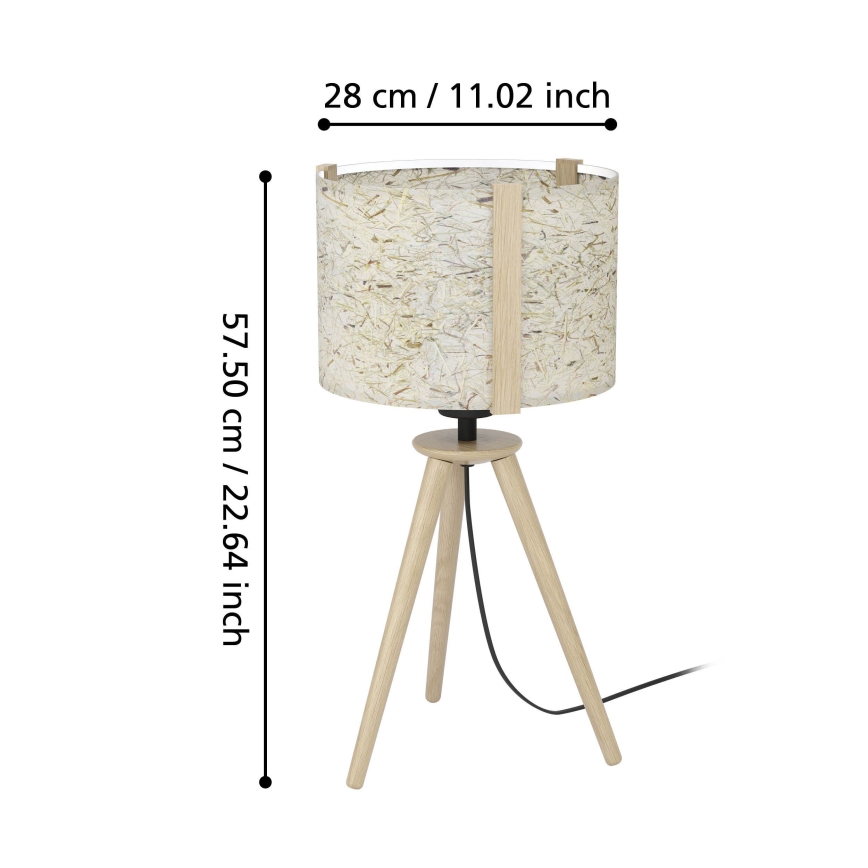 Eglo - Bordslampa 1xE27/25W/230V beige