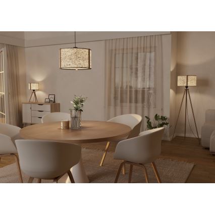 Eglo - Golvlampa 1xE27/25W/230V beige