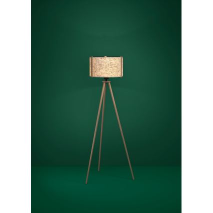 Eglo - Golvlampa 1xE27/25W/230V beige