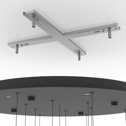 Eglo - LED ljusreglerad ljuskrona på textilsladd 6xLED/4,2W/230V 3000K genomskinlig