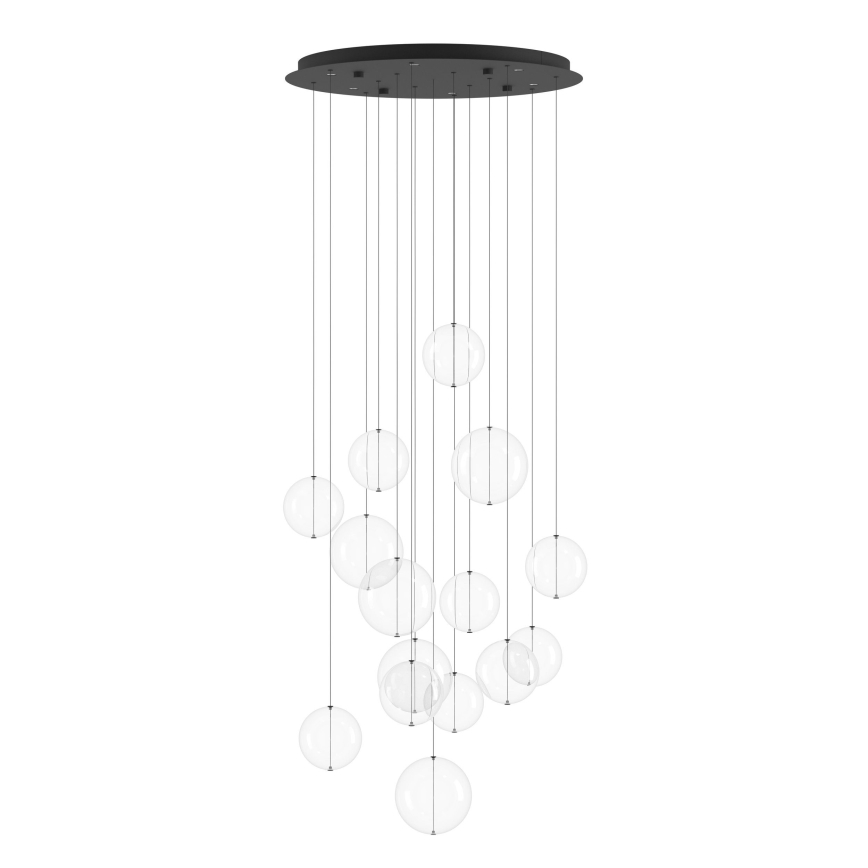 Eglo - LED ljusreglerad ljuskrona på textilsladd 6xLED/4,2W/230V 3000K genomskinlig