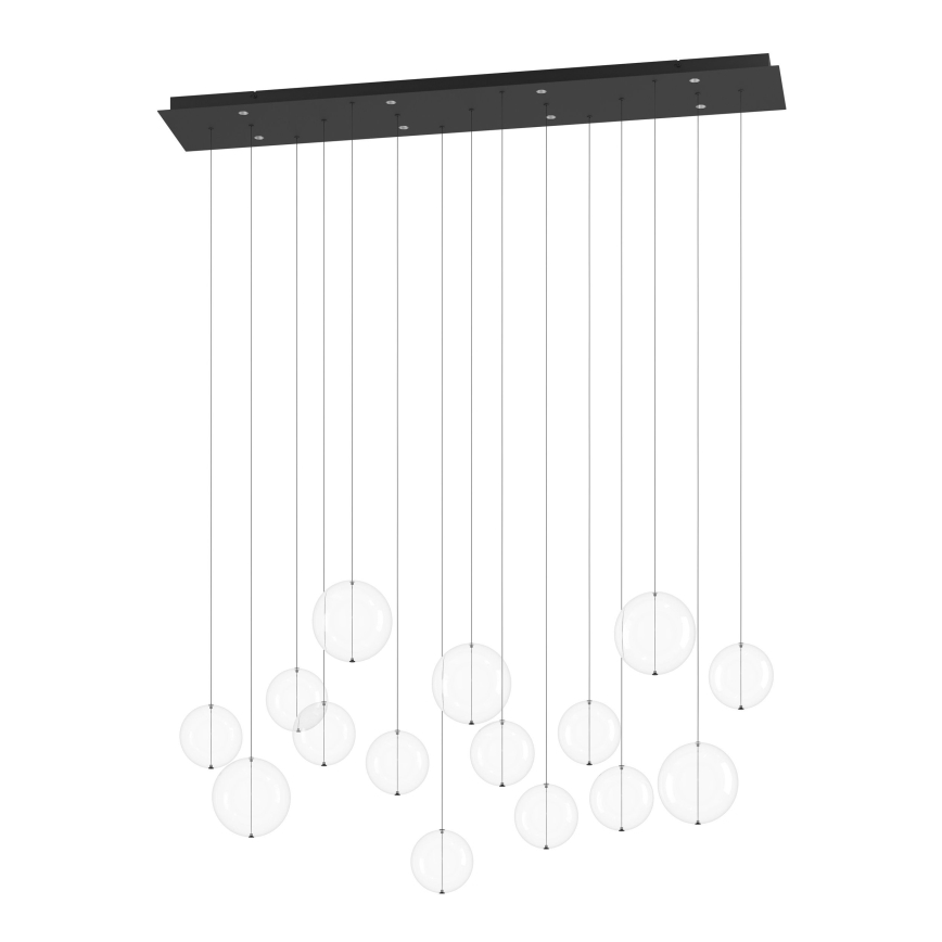 Eglo - LED ljusreglerad ljuskrona på textilsladd 8xLED/4,2W/230V 3000K genomskinlig