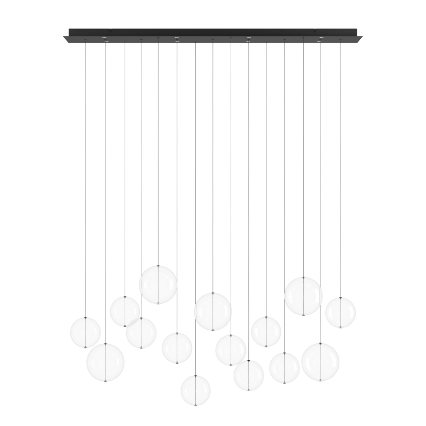 Eglo - LED ljusreglerad ljuskrona på textilsladd 8xLED/4,2W/230V 3000K genomskinlig