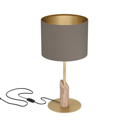 Eglo - Bordslampa 1xE27/40W/230V brun/guld