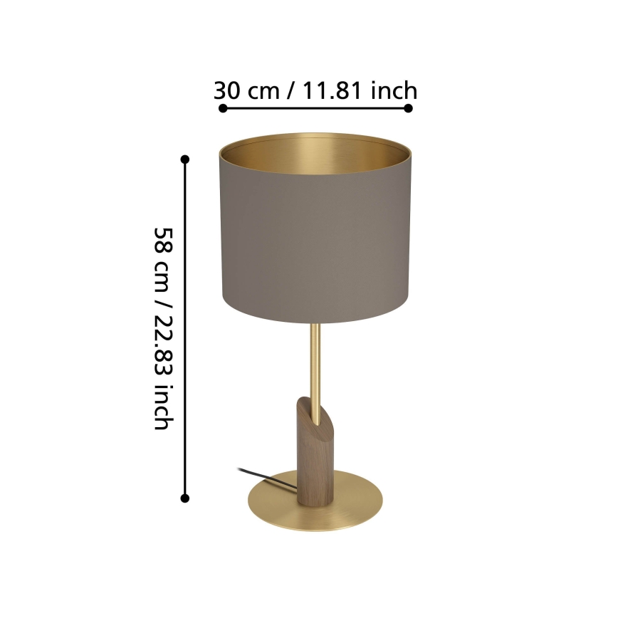 Eglo - Bordslampa 1xE27/40W/230V brun/guld