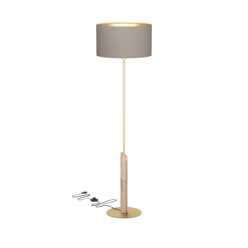 Eglo - Golvlampa 1xE27/40W/230V brun/guld