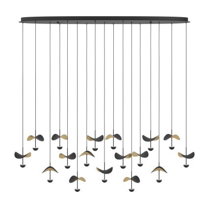Eglo - LED ljusreglerad ljuskrona på textilsladd 17xLED/2,3W/230V 3000K