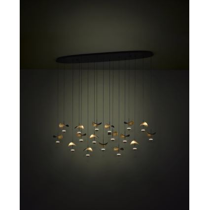 Eglo - LED ljusreglerad ljuskrona på textilsladd 17xLED/2,3W/230V 3000K