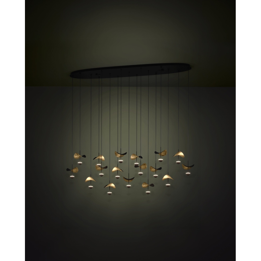Eglo - LED ljusreglerad ljuskrona på textilsladd 17xLED/2,3W/230V 3000K