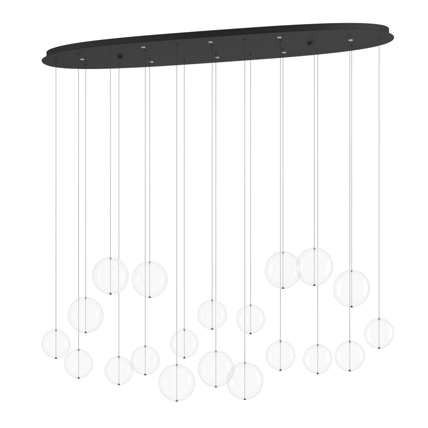 Eglo - LED ljusreglerad ljuskrona på textilsladd 8xLED/4,2W/230V 3000K genomskinlig