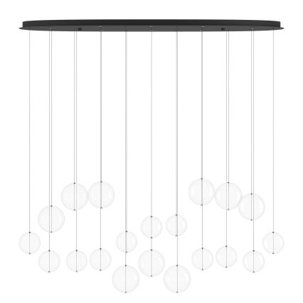 Eglo - LED ljusreglerad ljuskrona på textilsladd 8xLED/4,2W/230V 3000K genomskinlig