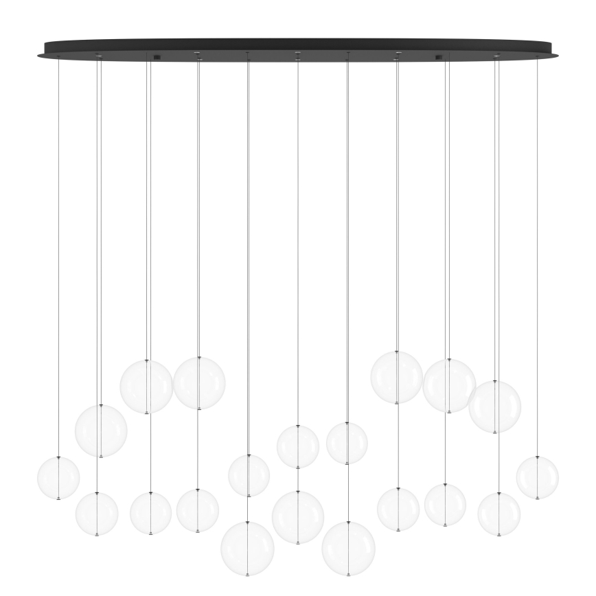 Eglo - LED ljusreglerad ljuskrona på textilsladd 8xLED/4,2W/230V 3000K genomskinlig