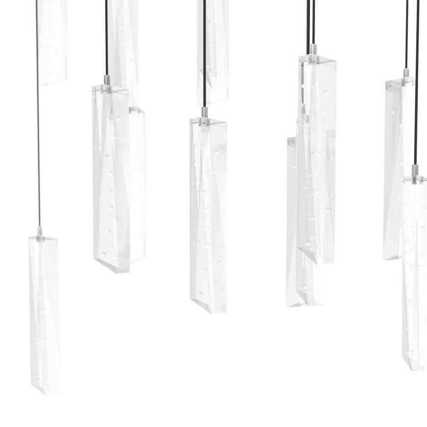 Eglo - LED ljusreglerad ljuskrona på textilsladd 8xLED/4,2W/230V 3000K genomskinlig