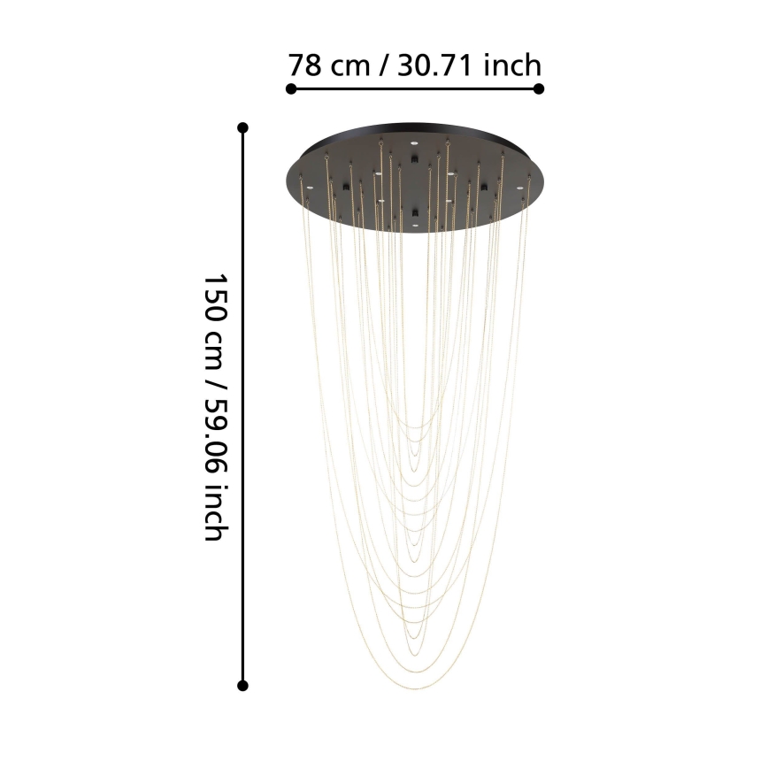 Eglo - LED Dimbar taklampa 8xLED/4,2W/230V 3000K