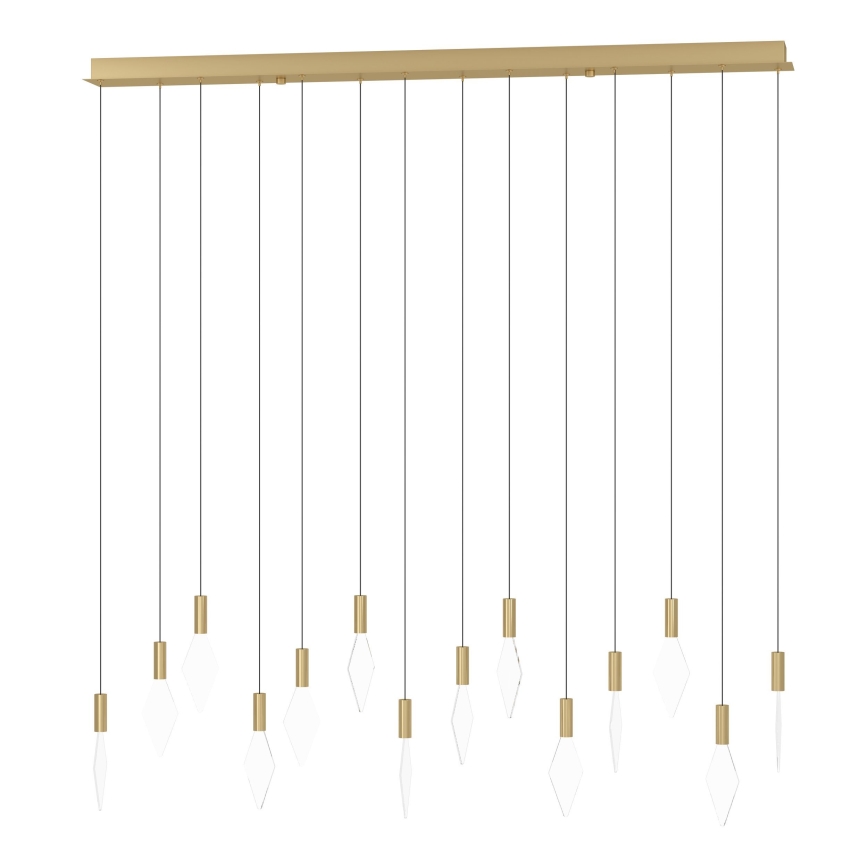 Eglo - LED ljusreglerad ljuskrona på textilsladd 14xLED/3,3W/230V 3000K guld